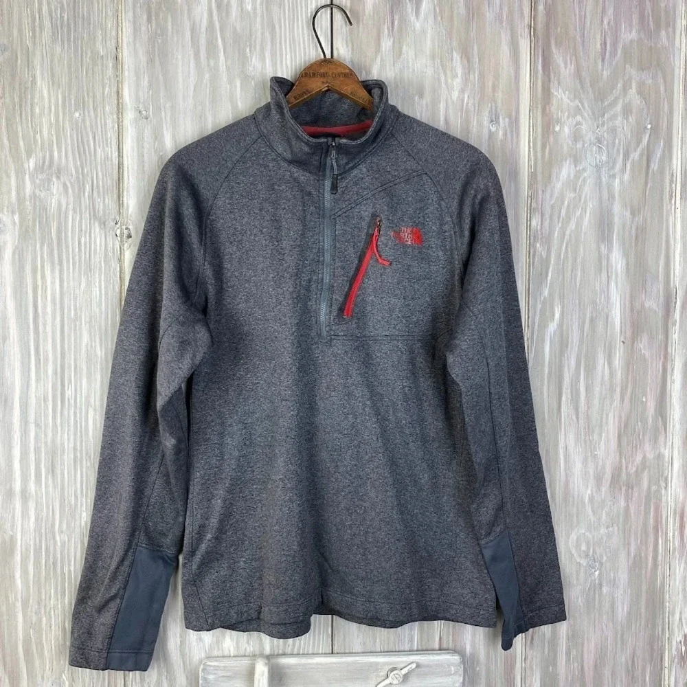 The North Face Canyonlands 1/4 Zip Pullover Mens M Gray Sweater T164 Gorpcore